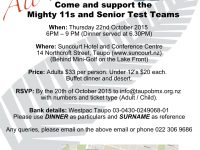 2015 TEST TEAM DINNER