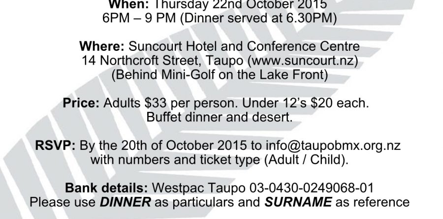 2015 TEST TEAM DINNER